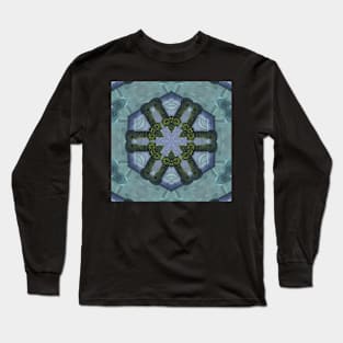 Abstract Sci-fi bio-tech Kaleidoscope pattern (Seamless) 19 Long Sleeve T-Shirt